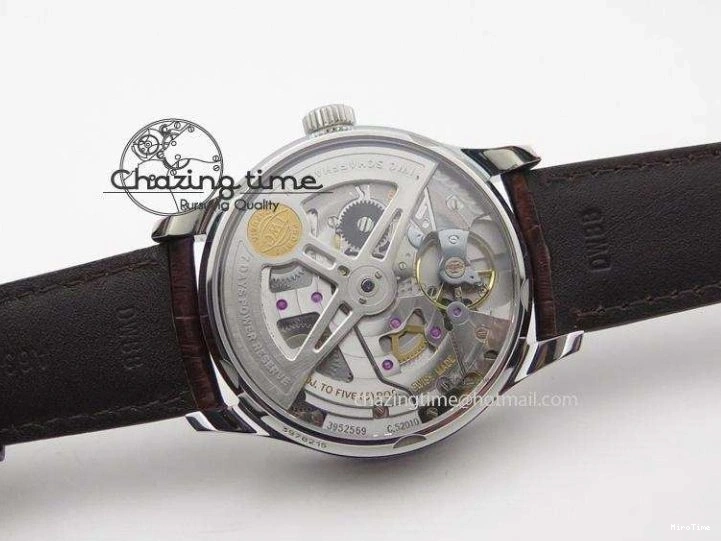 MIROTIME 0303 MoistureWicking Portuguese Real PR IW500704 ZF 1:1 Best Edition On Brown Leather Strap A52010 V 7311